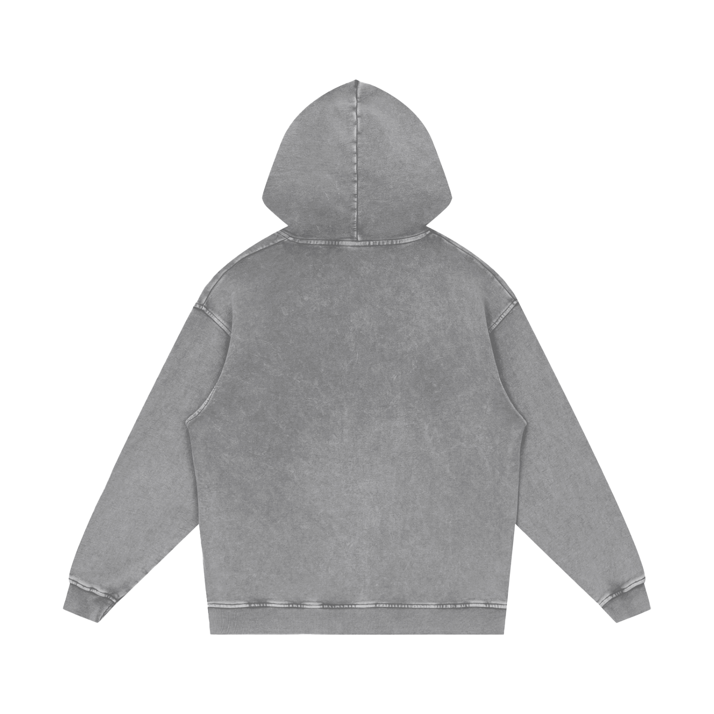 M | SNOW WASHED LOOSE COTTON HOODIE | no logo - Arcadia Apparel