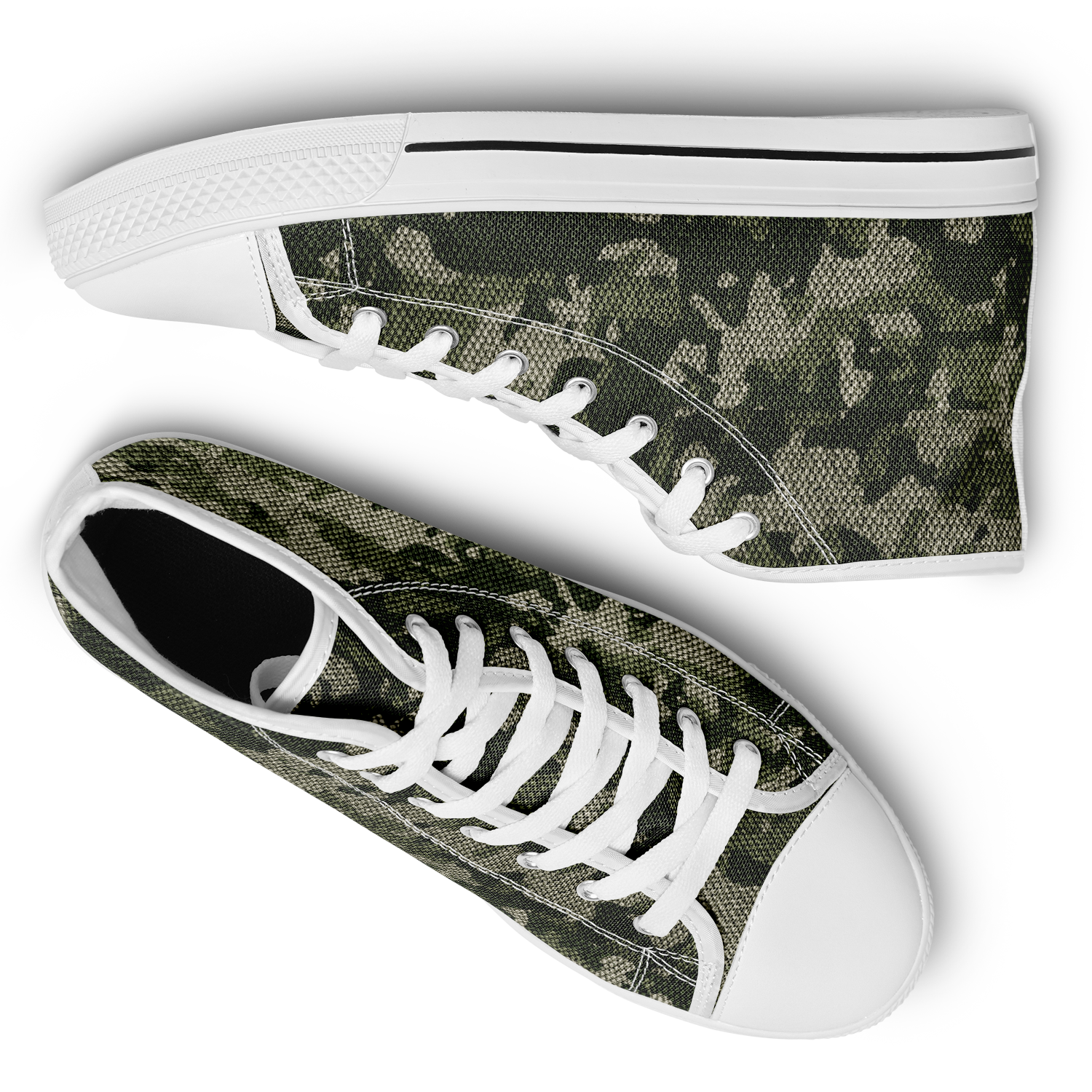 HIGH TOP | green camo | white sole
