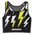 Bold Lightning Bolts Mesh Padded Sports Bra - Arcadia Apparel