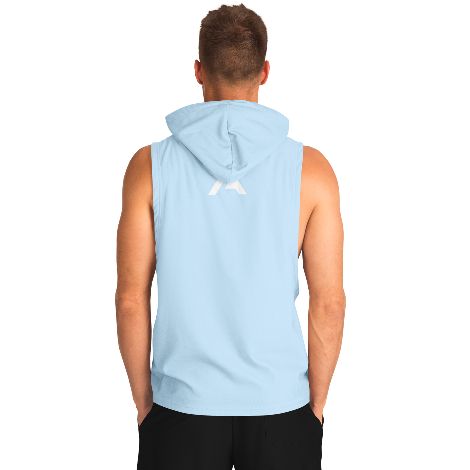 MEN'S SUMMIT SLEEVELESS HOODIE | chill blue