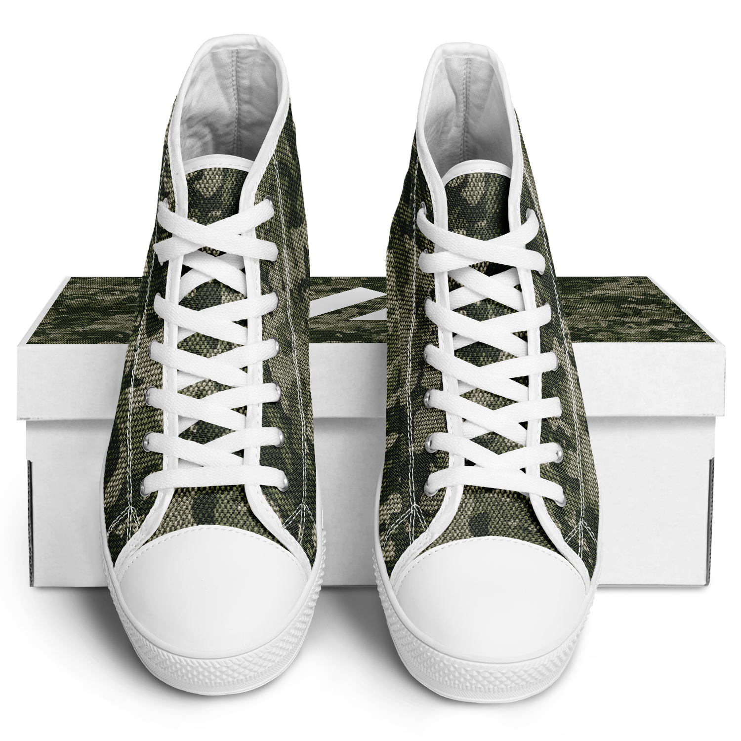 HIGH TOP | green camo | white sole