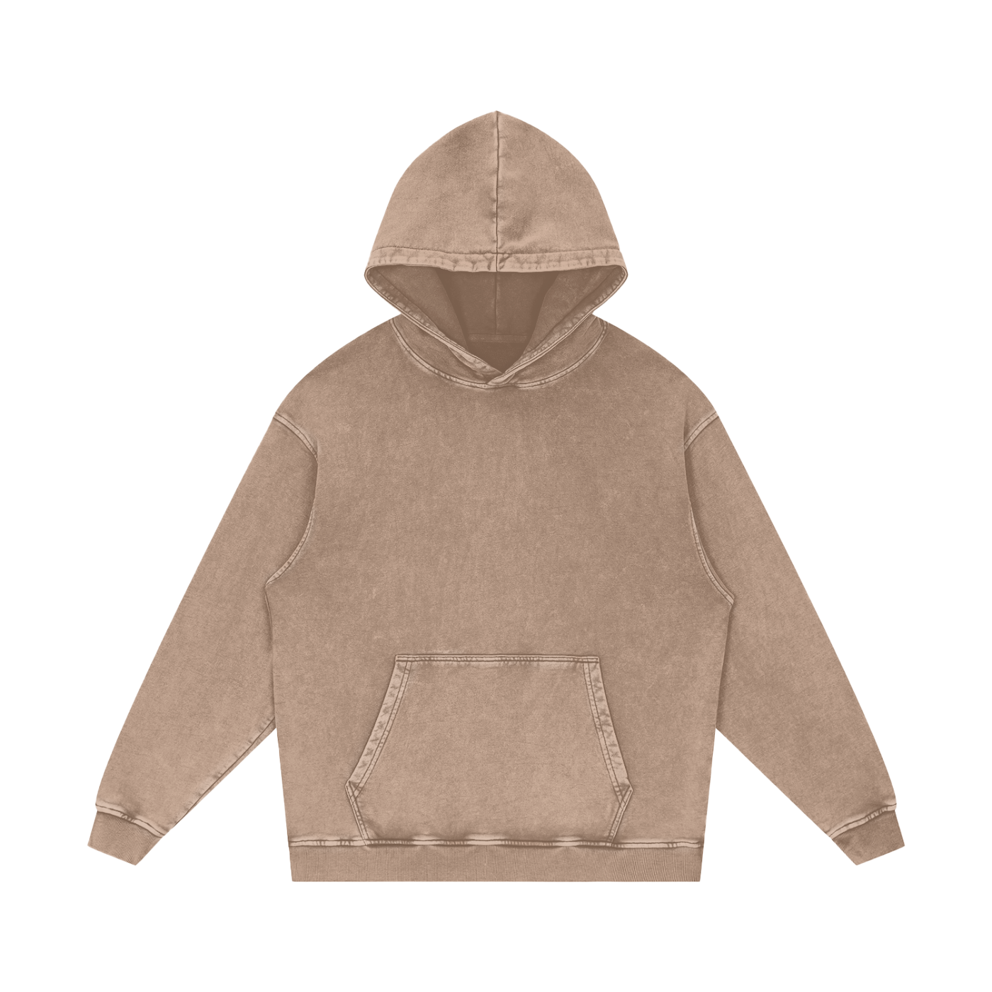 M | SNOW WASHED LOOSE COTTON HOODIE | no logo - Arcadia Apparel