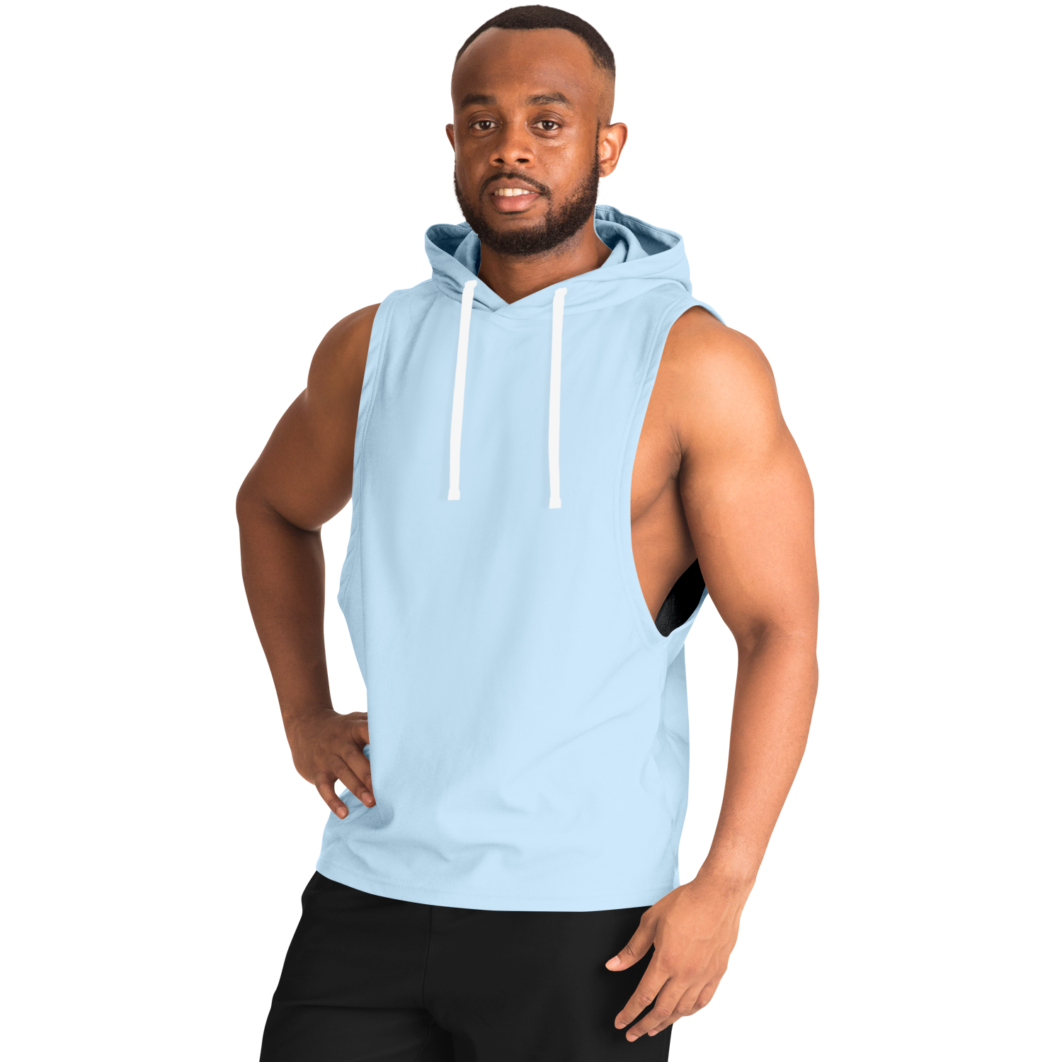 MEN'S SUMMIT SLEEVELESS HOODIE | chill blue