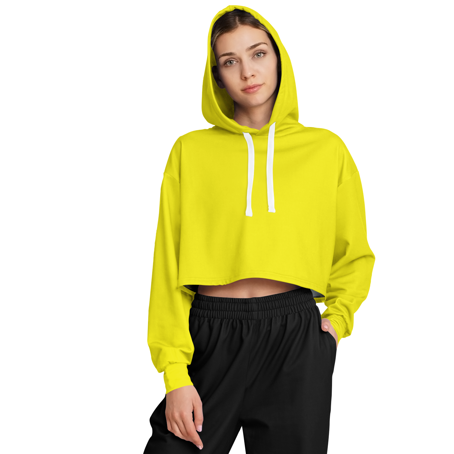 WOMEN'S SUMMIT CROPPED HOODIE | citrus