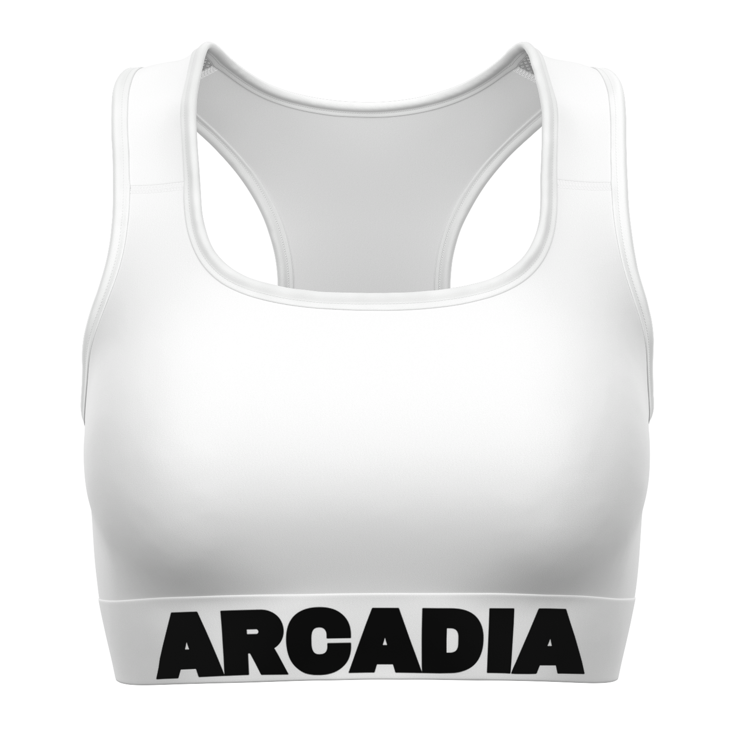 White Longline Sports Bra – Arcadia Apparel