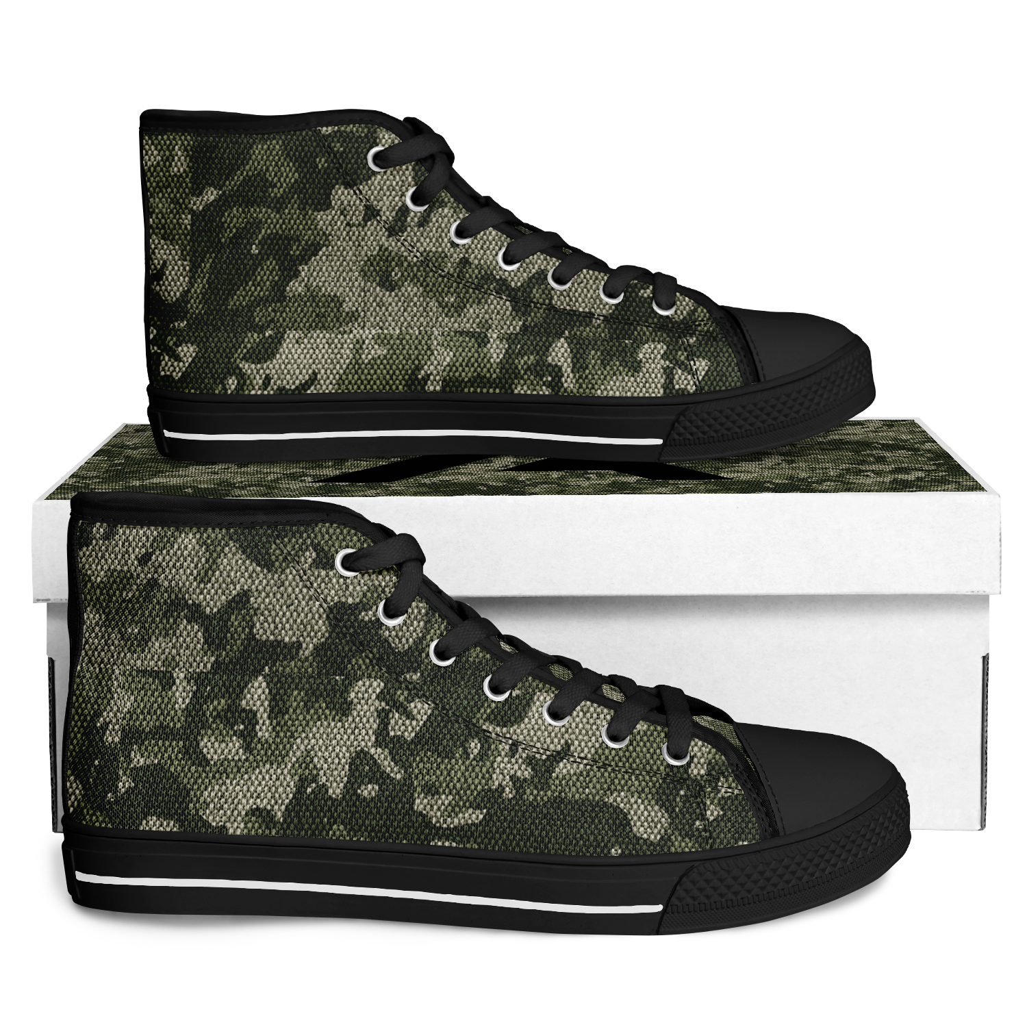HIGH TOP | green camo | black sole
