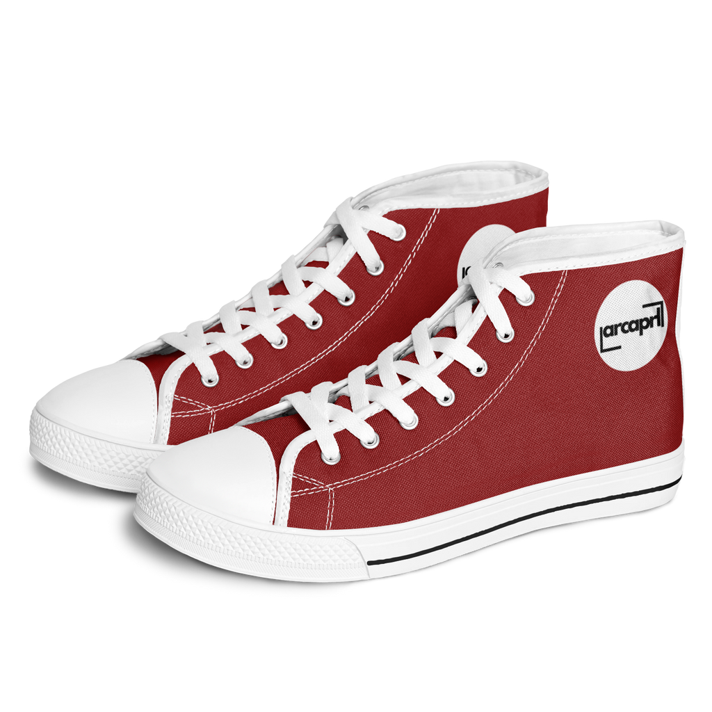 WOMEN'S PINNACLE HIGH TOP SNEAKERS | maroon