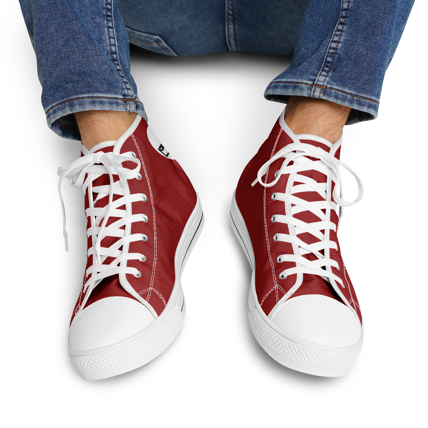 MEN'S PINNACLE HIGH TOP SNEAKERS | maroon