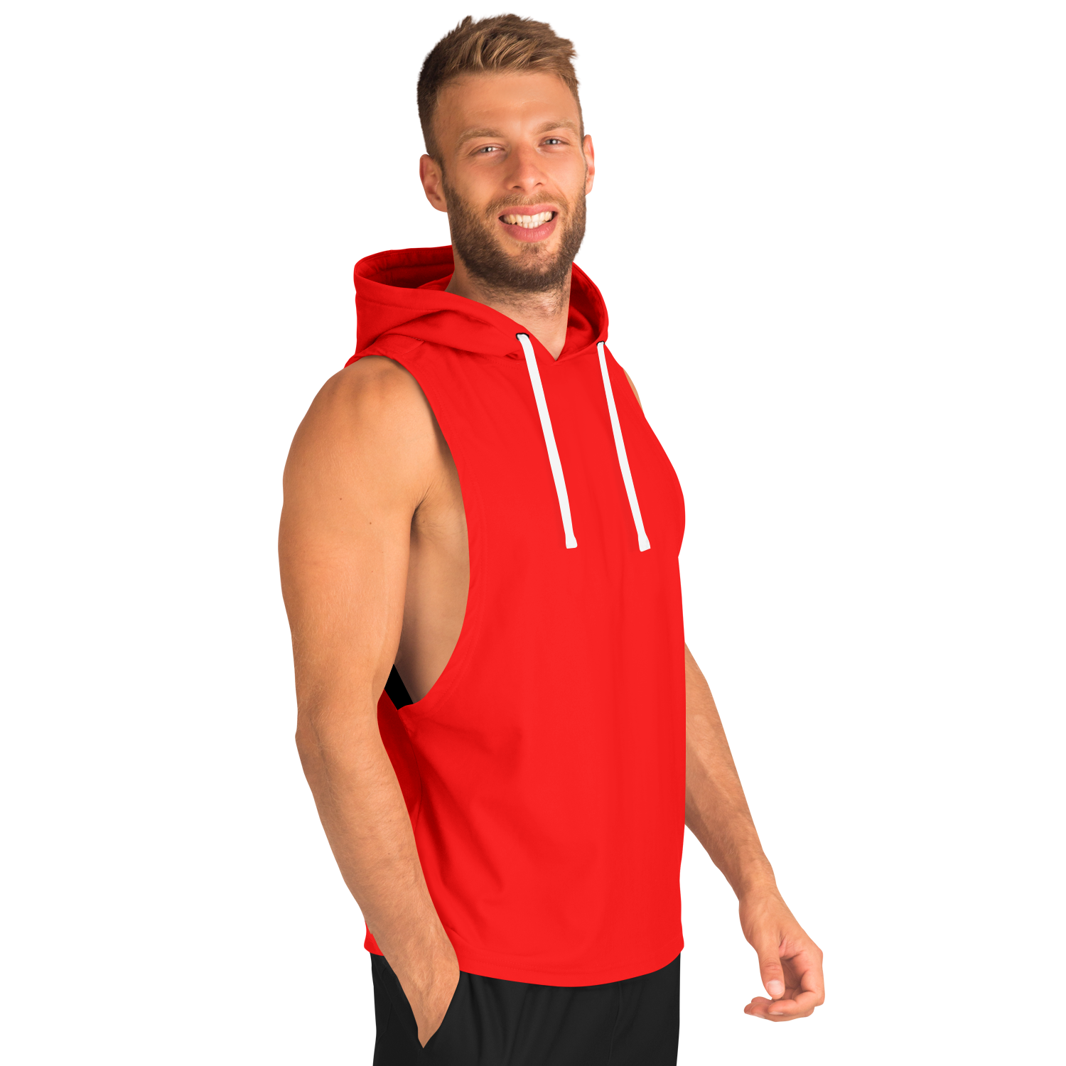 MEN'S SUMMIT SLEEVELESS HOODIE | really red