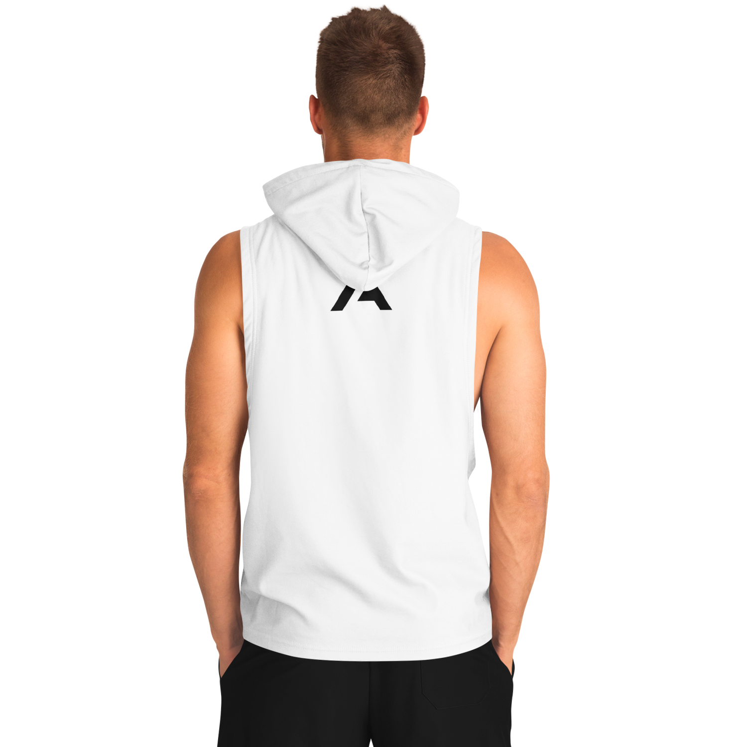 MEN'S SLEEVELESS SUMMIT HOODIE | white