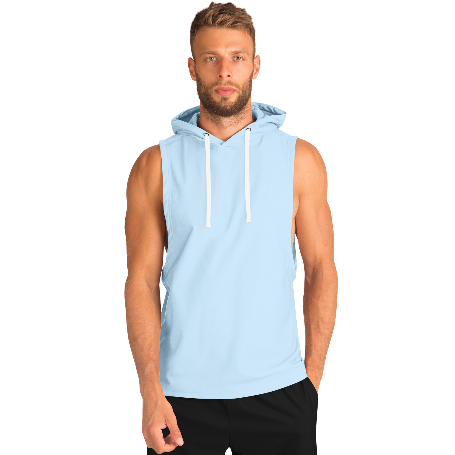 MEN'S SUMMIT SLEEVELESS HOODIE | chill blue