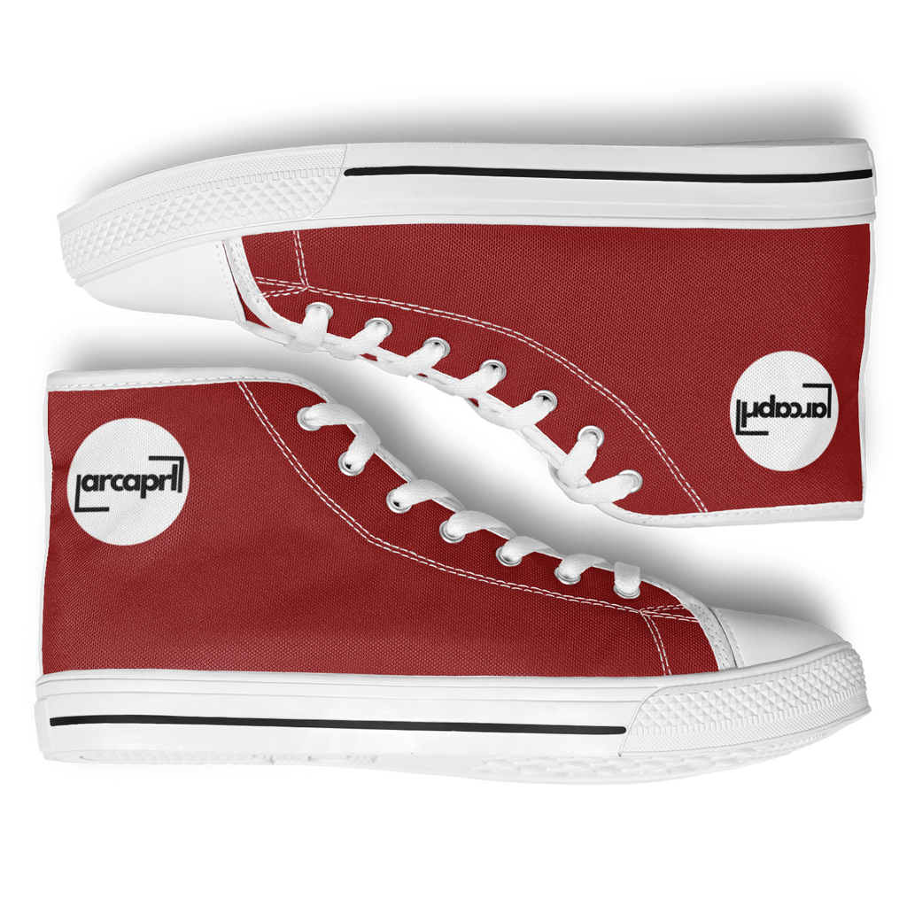 WOMEN'S PINNACLE HIGH TOP SNEAKERS | maroon