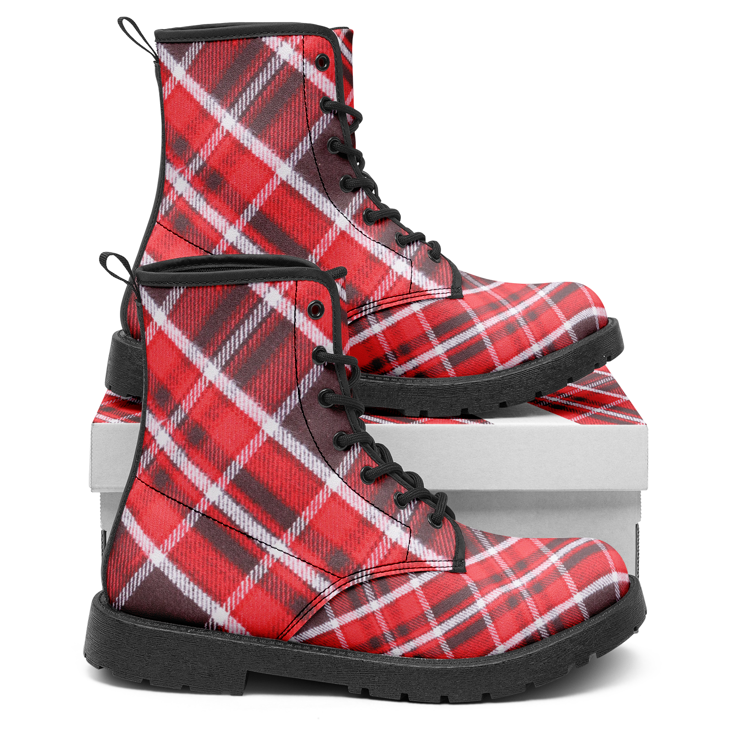 N | city strider boot | red plaid