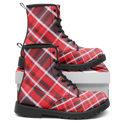 N | city strider boot | red plaid