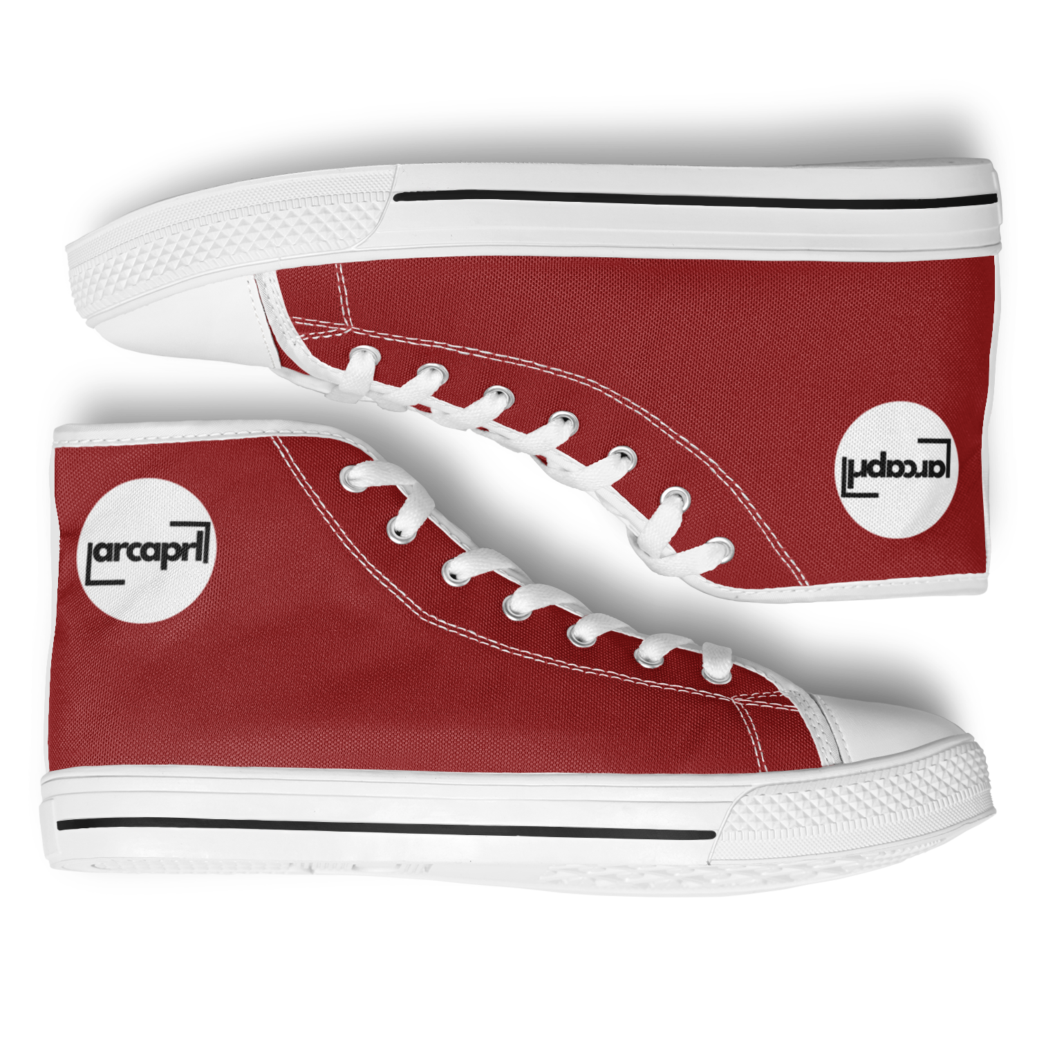 MEN'S PINNACLE HIGH TOP SNEAKERS | maroon