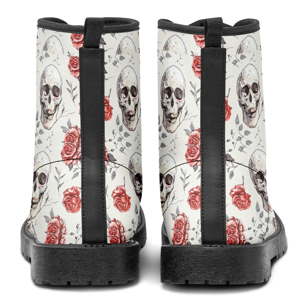 N | city strider boots | skull and roses pattern - Arcadia Apparel