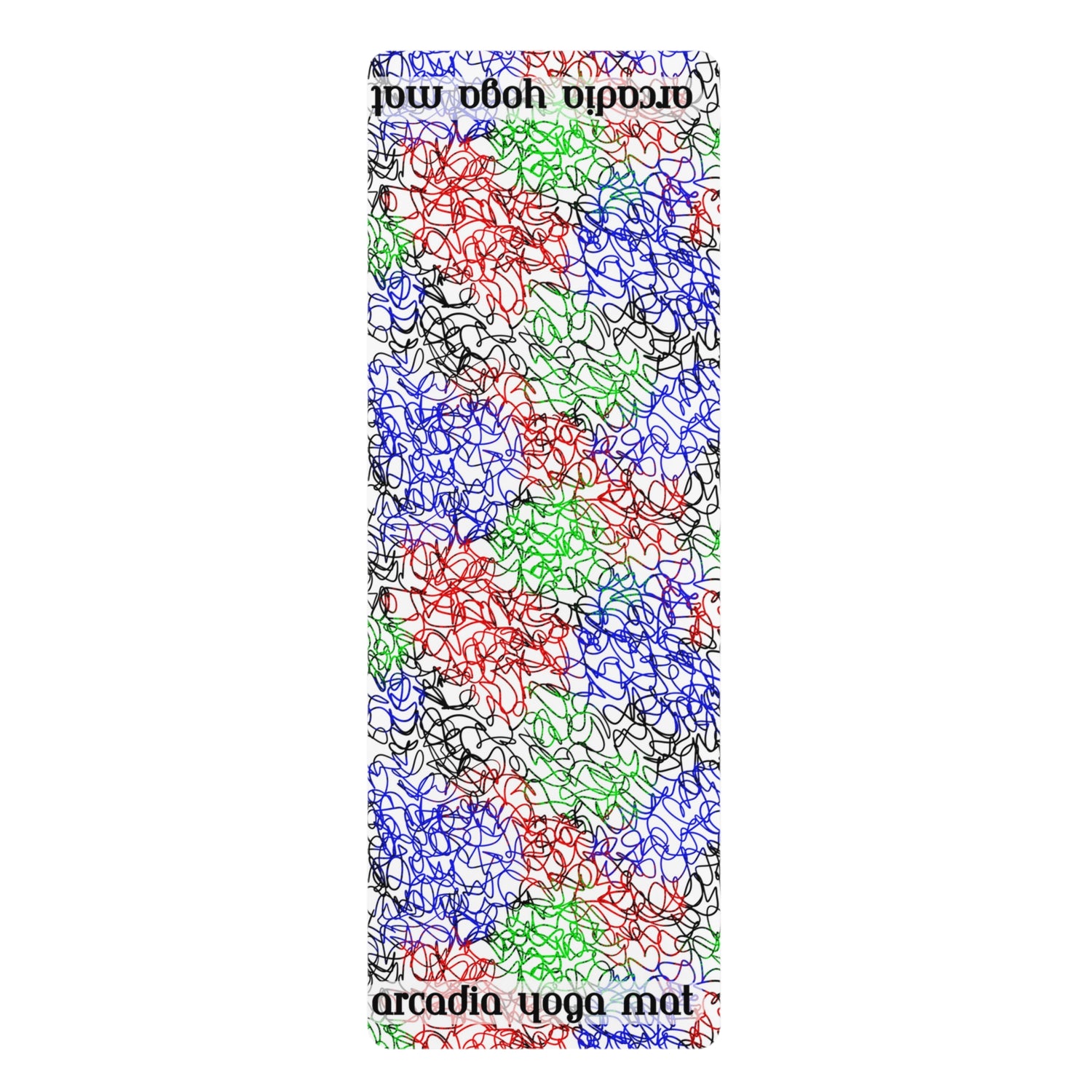 Colourful Squigglies Pattern Rubber Yoga Mat - Arcadia Apparel