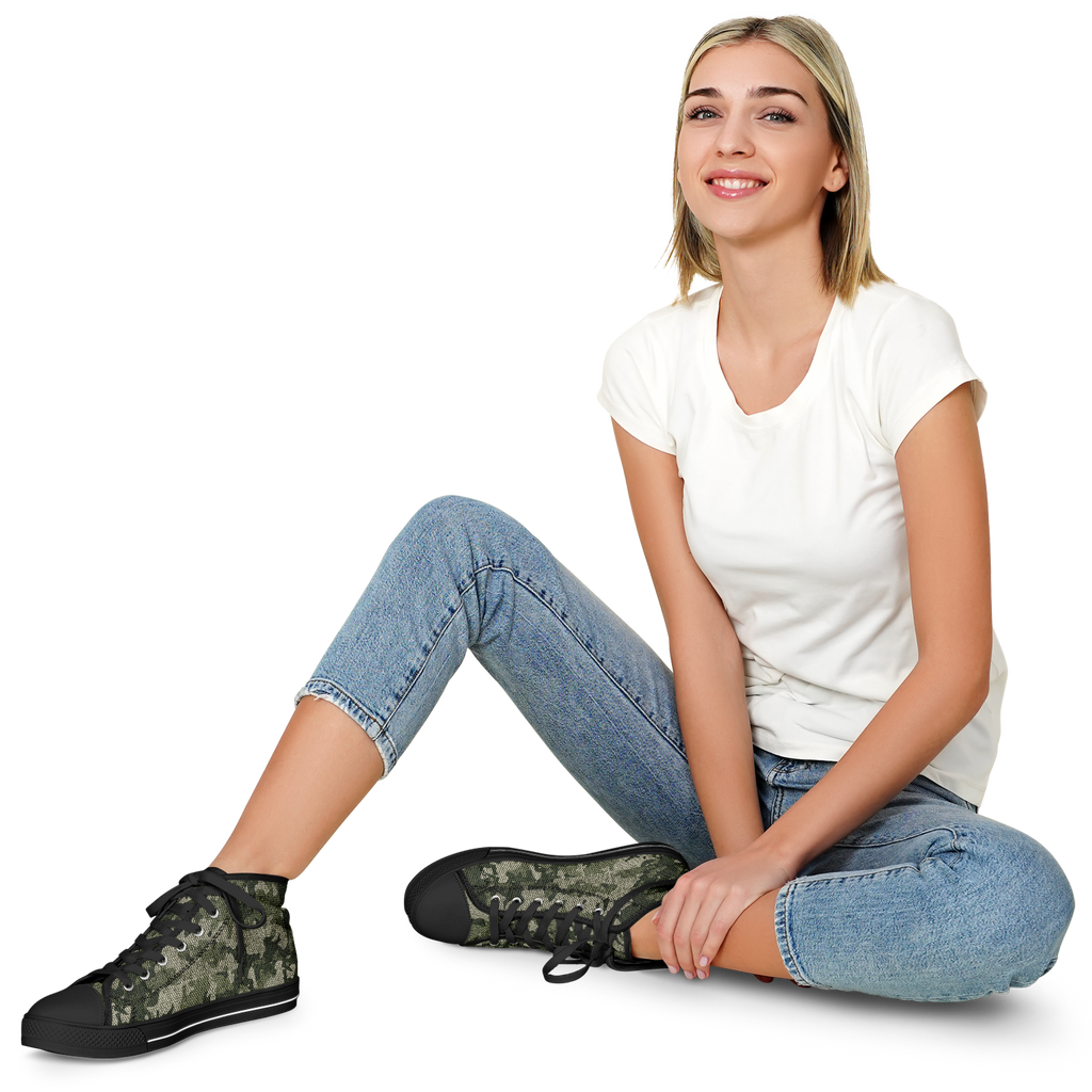HIGH TOP | green camo | black sole