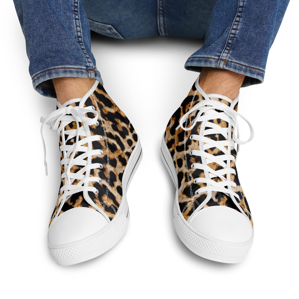 SNE4K | high top | leopard print | white details