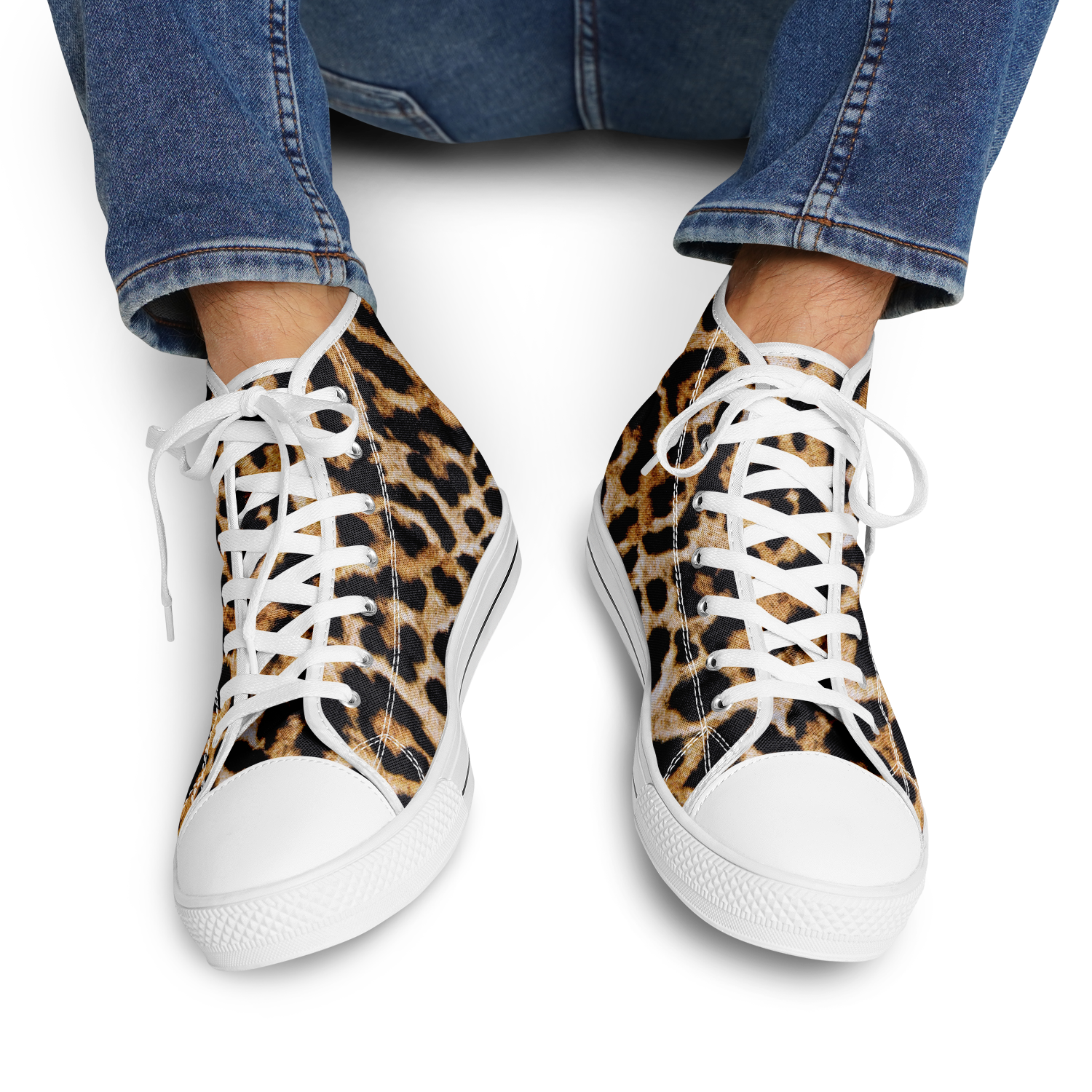 SNE4K | high top | leopard print | white details