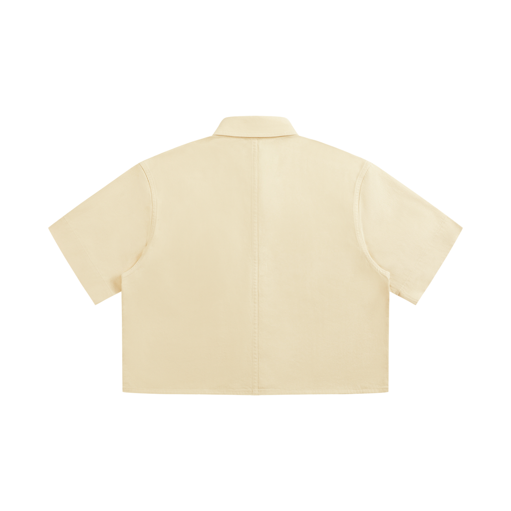 all,arcaprl,crop,short,sleeve,shortsleeve,shirt,collar,collared,100,cotton,upper,body,women,woman,womens,womans,wt0225