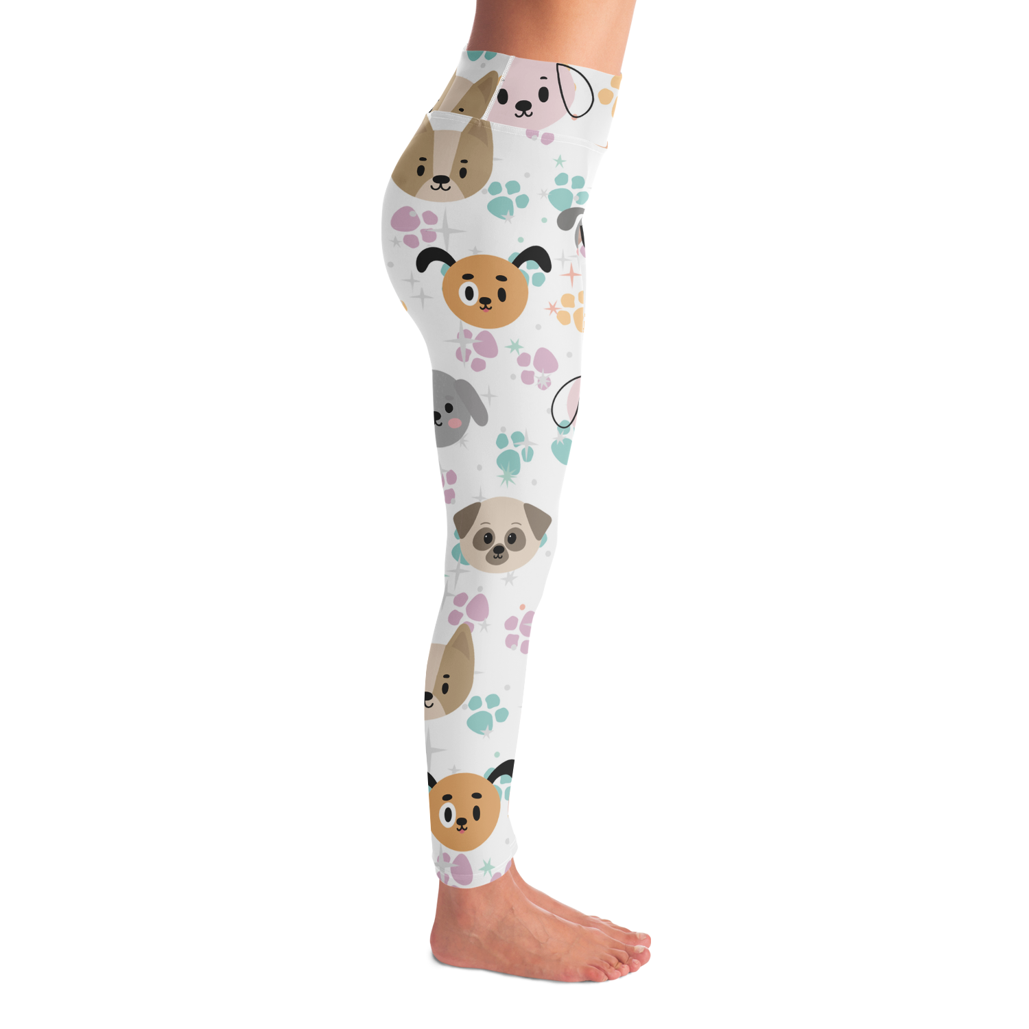 Puppy Love Pattern Yoga Leggings - Arcadia Apparel