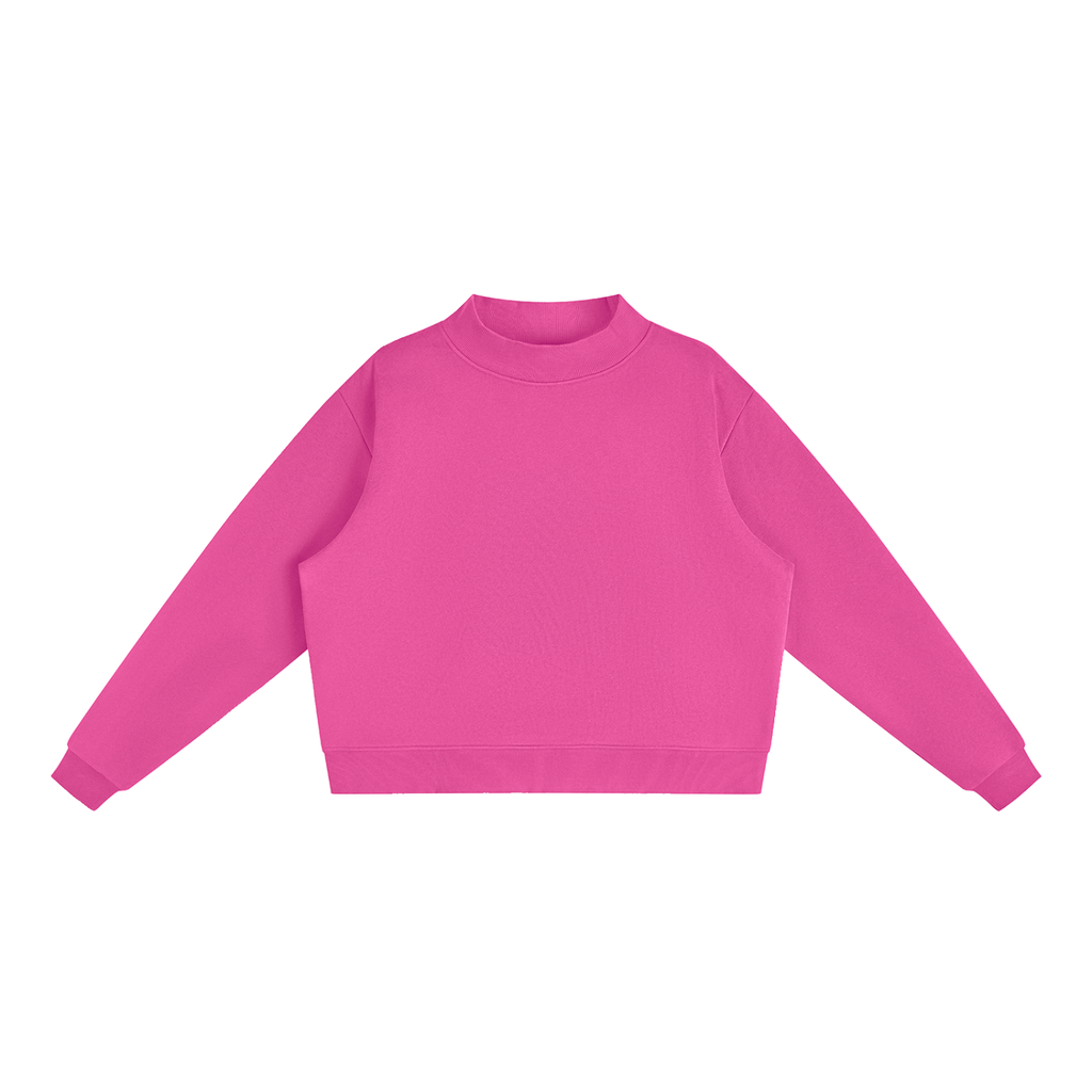 all,arcaprl,womens,womans,women,woman,W,essential,fleece,mock,neck,crew,sweatshirt,upper,body,upperbody