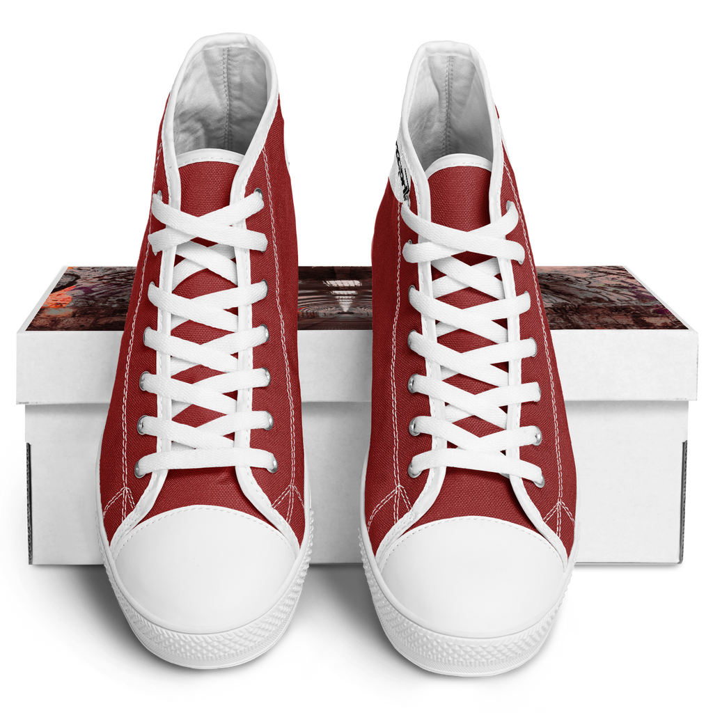 WOMEN'S PINNACLE HIGH TOP SNEAKERS | maroon