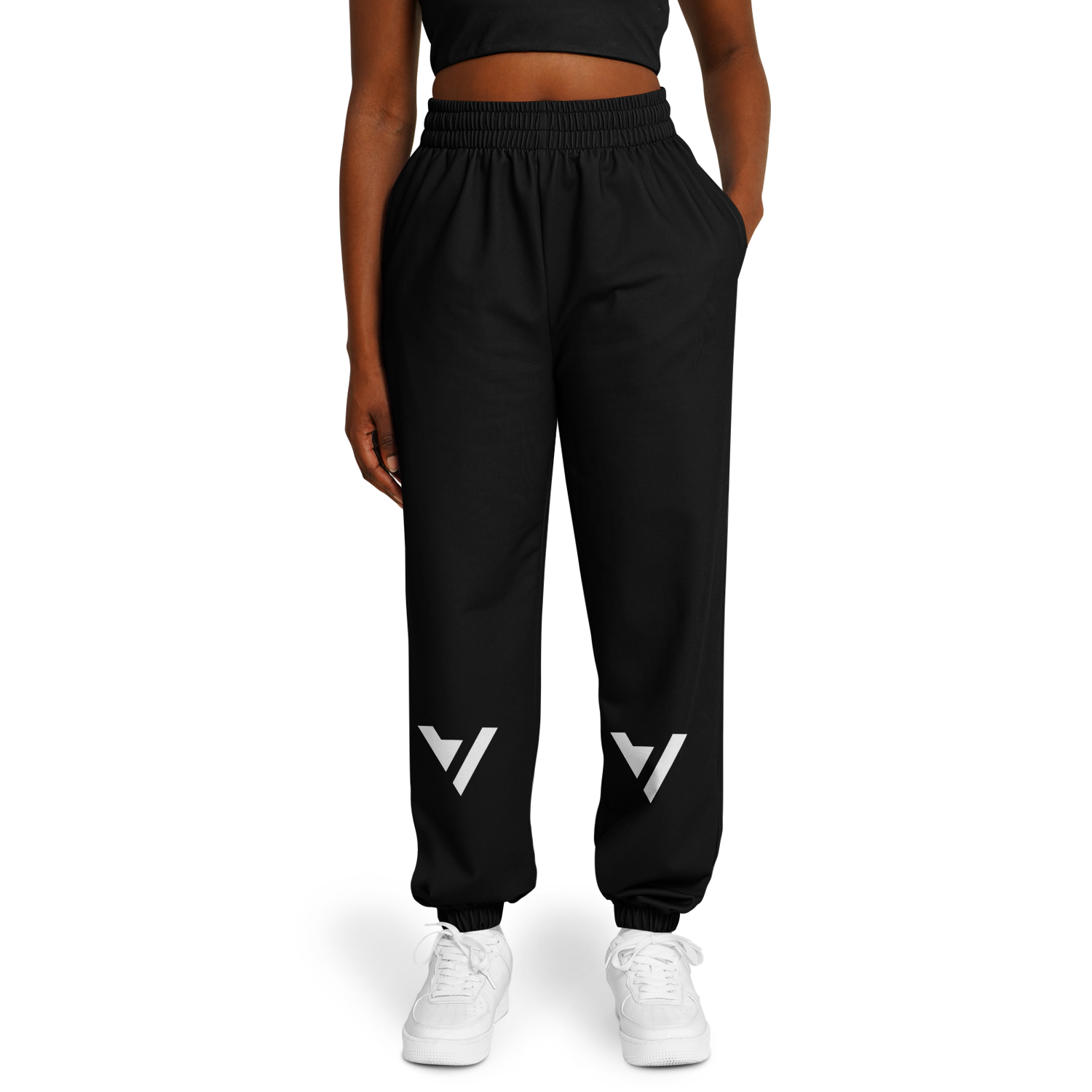 WOMEN'S SWAYLINE FASHION SWEATPANTS | black and 4 logos