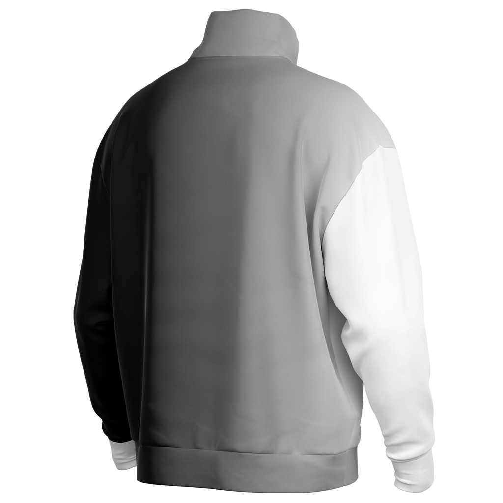 MEN'S HEAVYWEIGHT OVERSIZED QUARTER-ZIP SWEATSHIRT | black to white fade