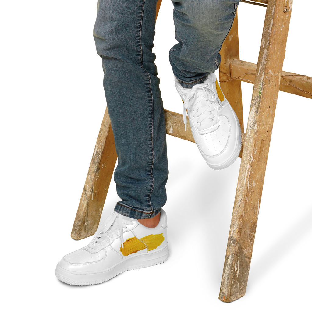 N | core low top | yellow paint stripe