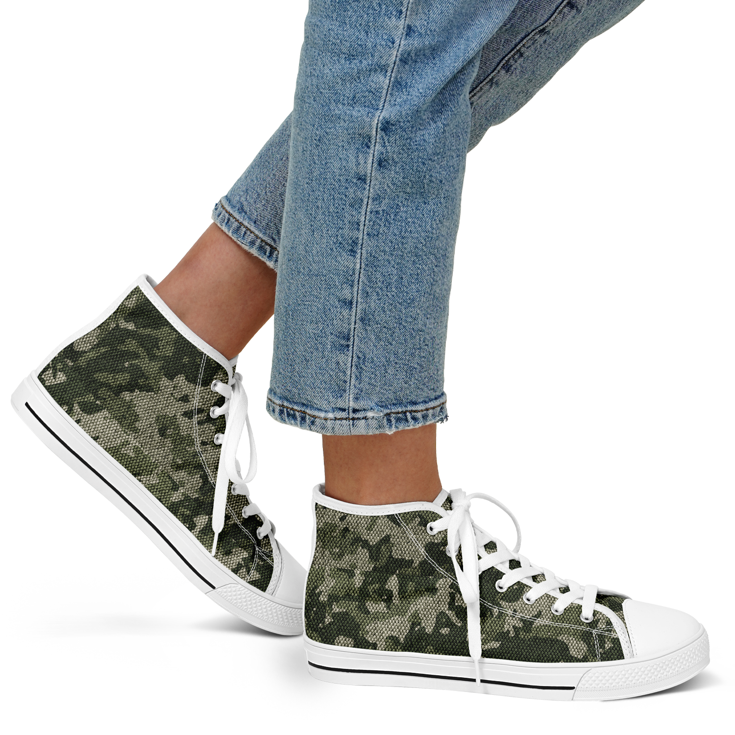 HIGH TOP | green camo | white sole