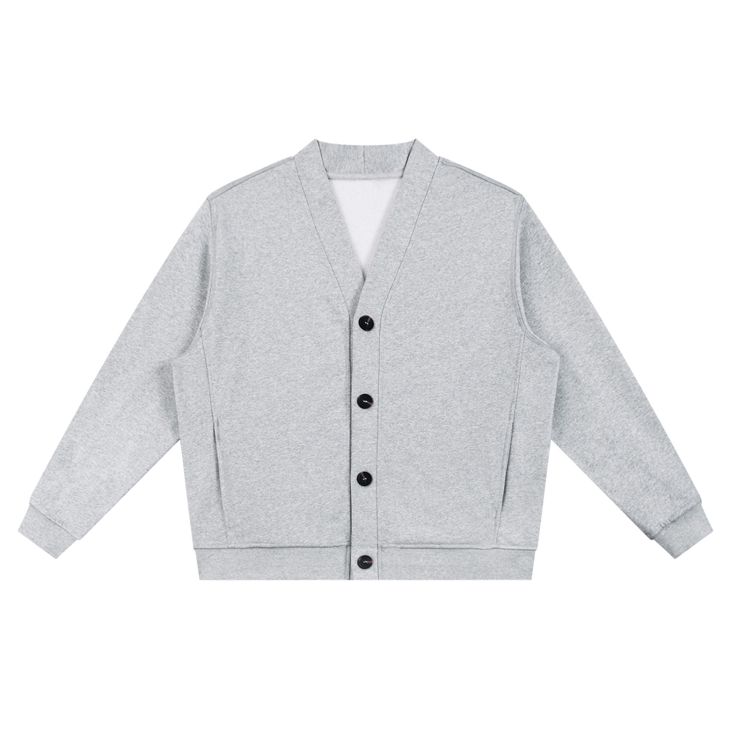 M | essential heavyweight sweat cardigan