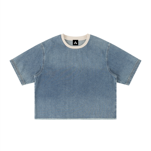all,arcaprl,one-size,upper body,vintage,wash,boxy,raw-hem,denim,t-shirt