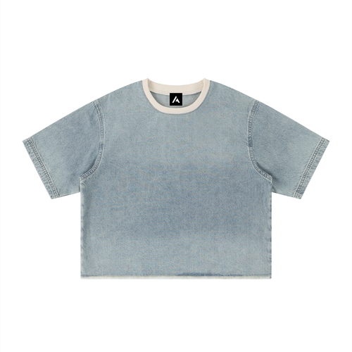 all,arcaprl,one-size,upper body,vintage,wash,boxy,raw-hem,denim,t-shirt