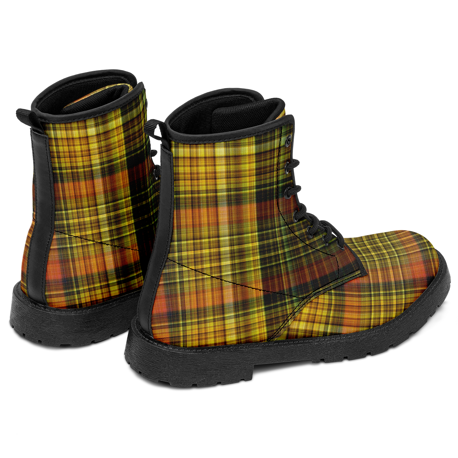 N | city strider boot | yellow plaid