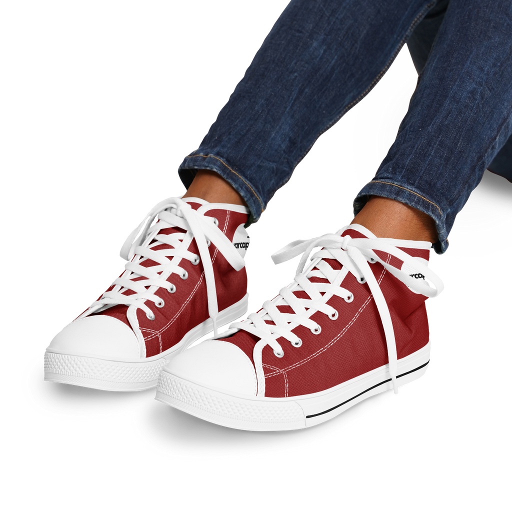 WOMEN'S PINNACLE HIGH TOP SNEAKERS | maroon