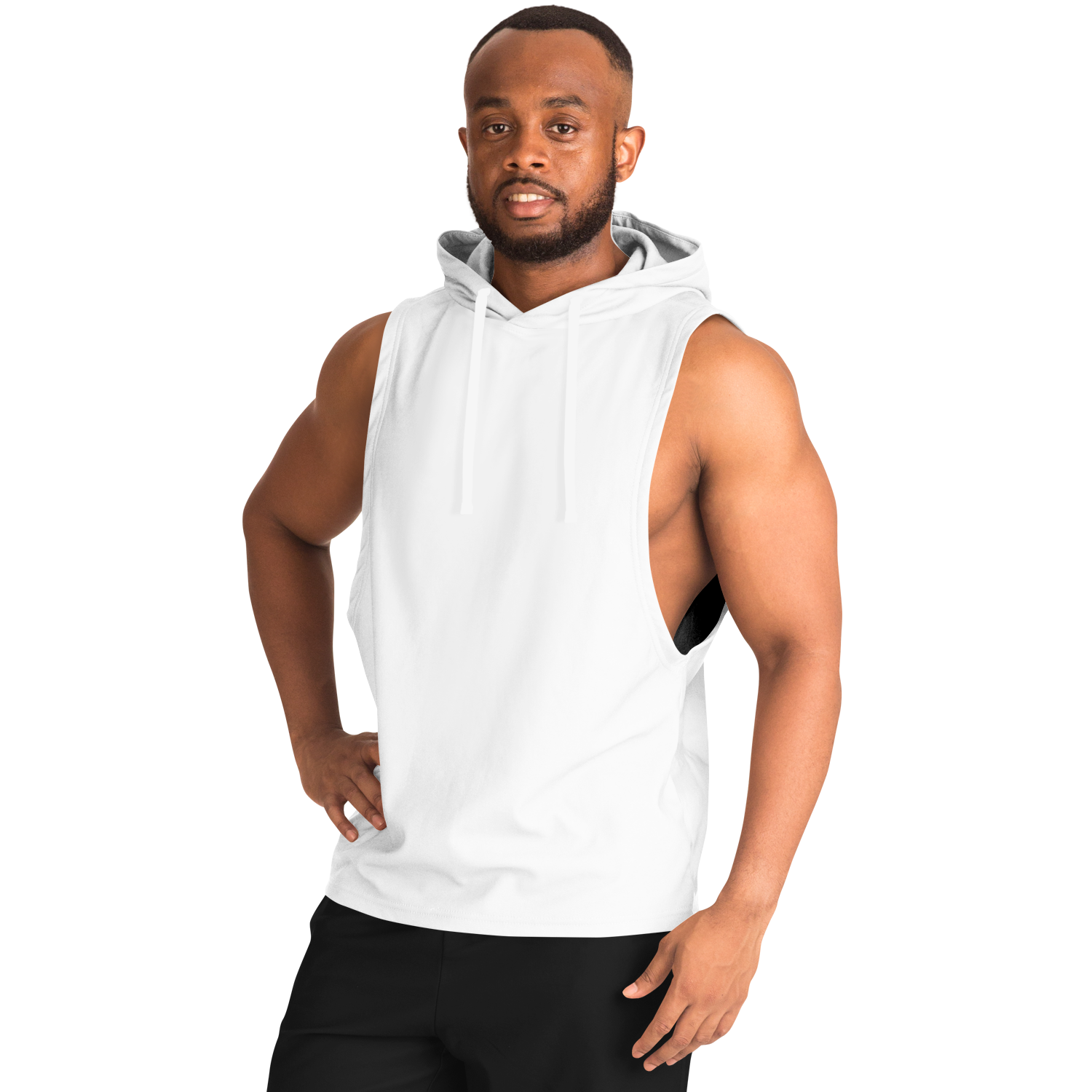 MEN'S SLEEVELESS SUMMIT HOODIE | white