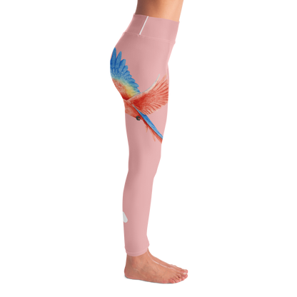 Parrot Palm Pink Yoga Leggings - Arcadia Apparel
