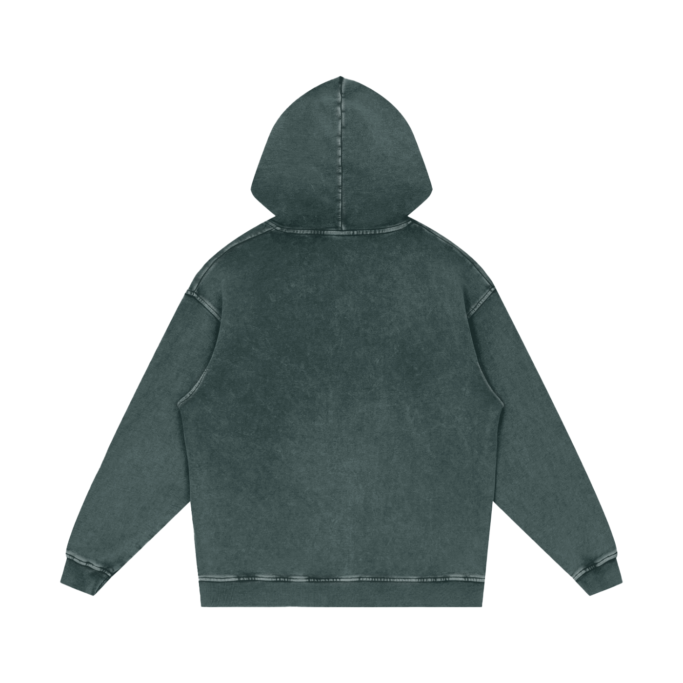 M | SNOW WASHED LOOSE COTTON HOODIE | with logo - Arcadia Apparel