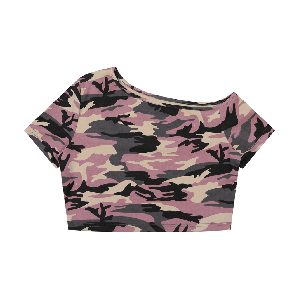 all,arcaprl,women,woman,womens,womans,camo,off,shoulder,crop,tshirt,tee,upper,body,wt0202