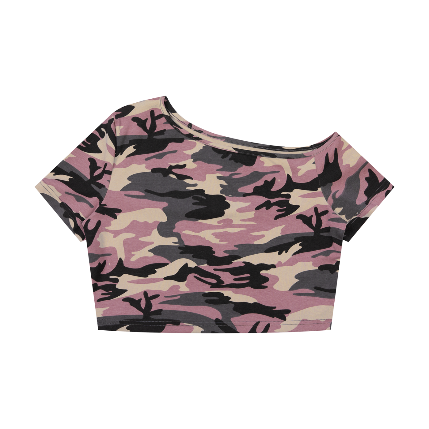 all,arcaprl,women,woman,womens,womans,camo,off,shoulder,crop,tshirt,tee,upper,body,wt0202