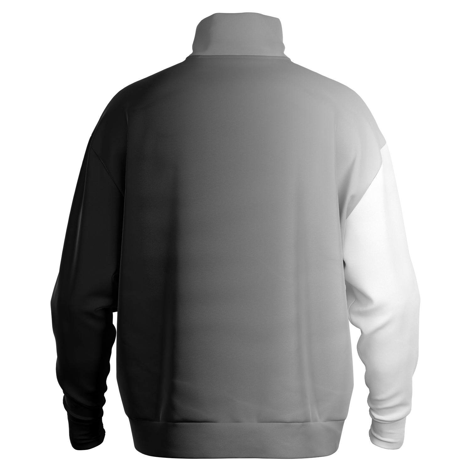 MEN'S HEAVYWEIGHT OVERSIZED QUARTER-ZIP SWEATSHIRT | black to white fade