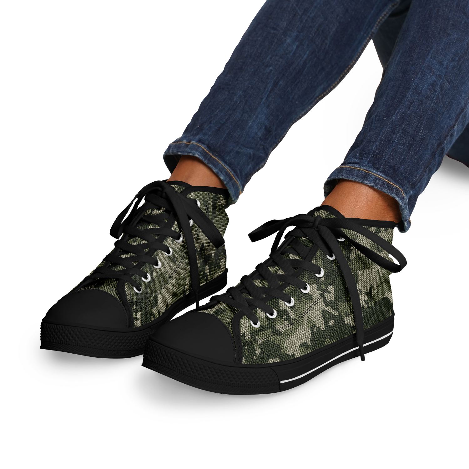 HIGH TOP | green camo | black sole