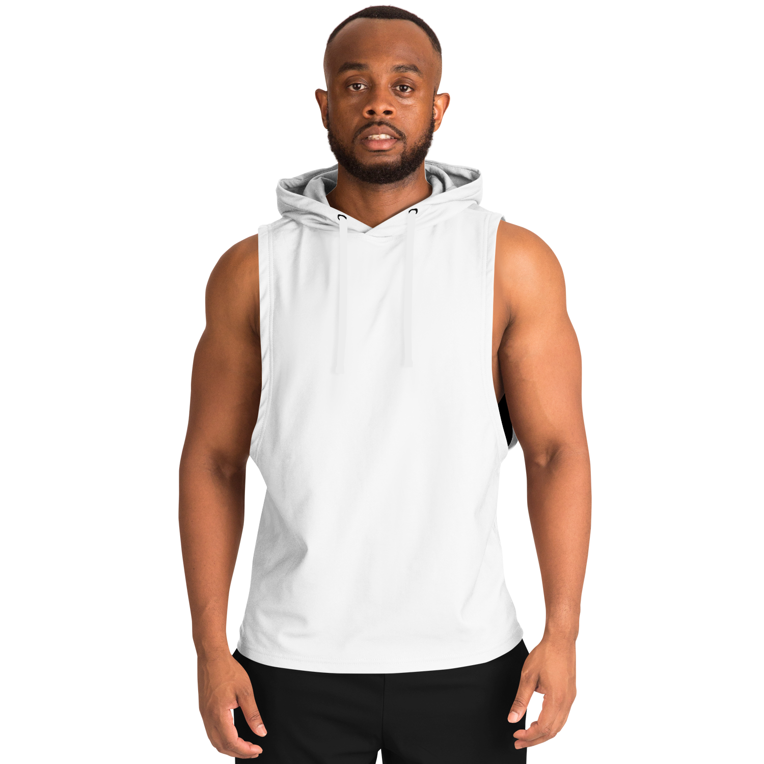 MEN'S SLEEVELESS SUMMIT HOODIE | white