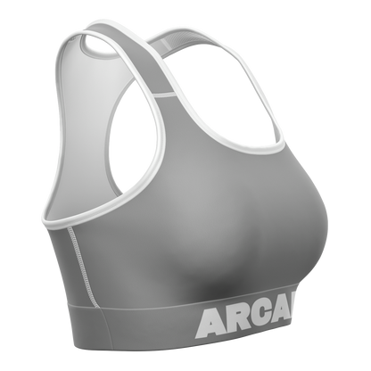 Grey Longline Sports Bra - Arcadia Apparel