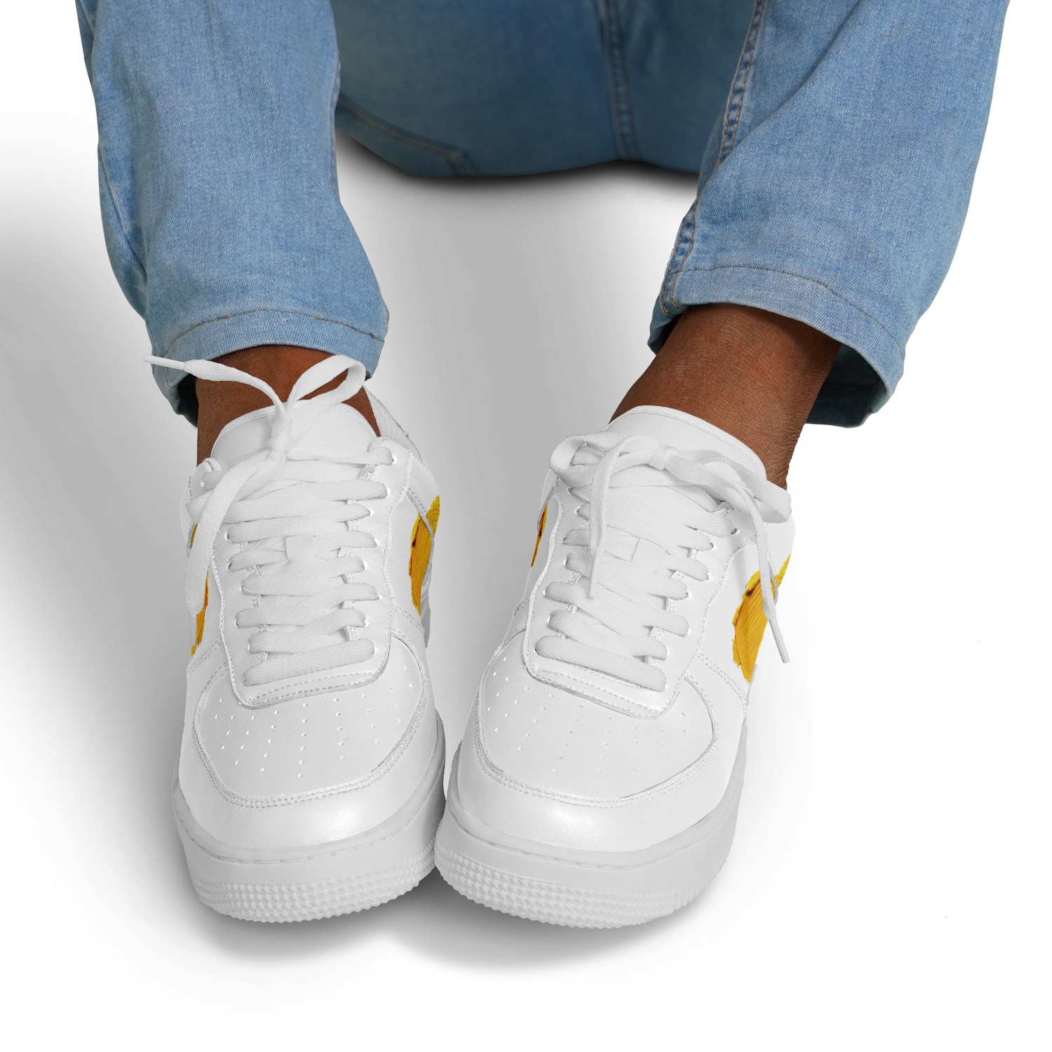 N | core low top | yellow paint stripe