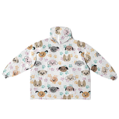 Puppy Love Pattern Reversible Rest-Day Hoodie - Arcadia Apparel