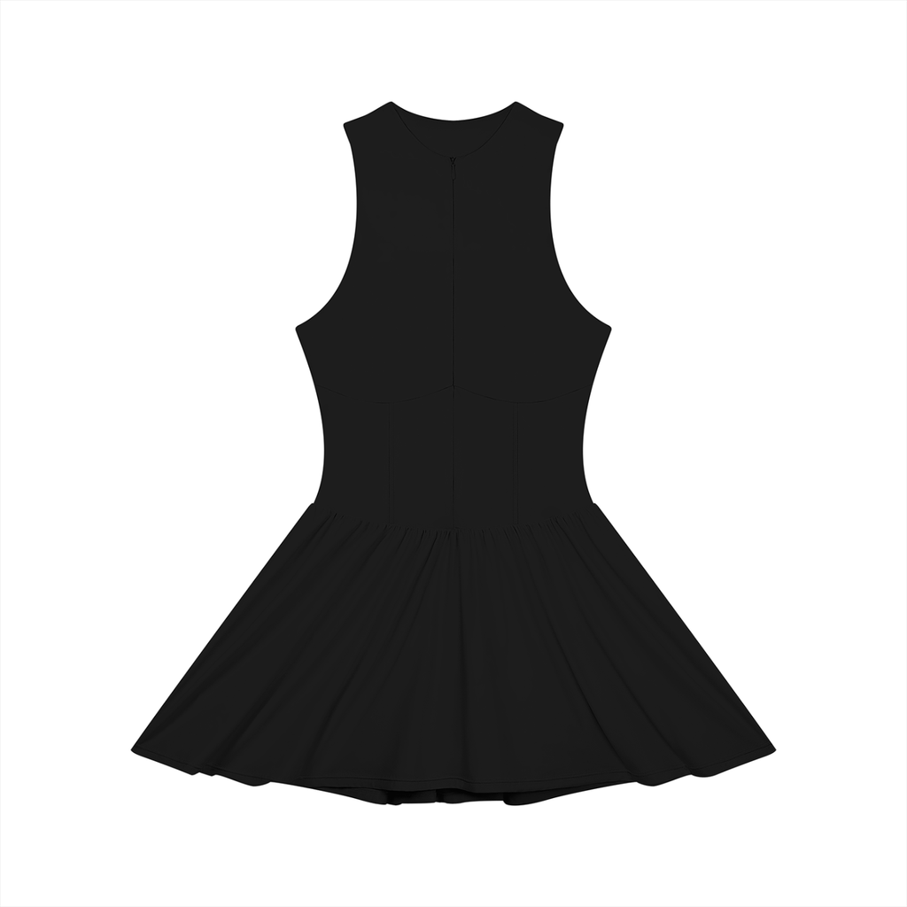 all,arcaprl,wo0015,upper,body,ruched,sleeveless,x,line,full,zip,dress,womens,women,woman,womans