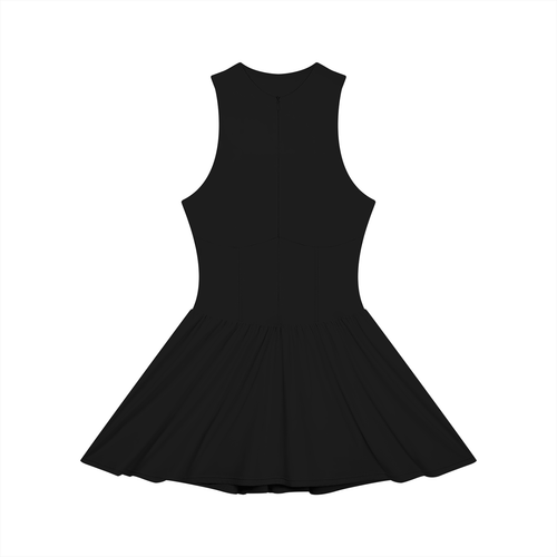 all,arcaprl,wo0015,upper,body,ruched,sleeveless,x,line,full,zip,dress,womens,women,woman,womans